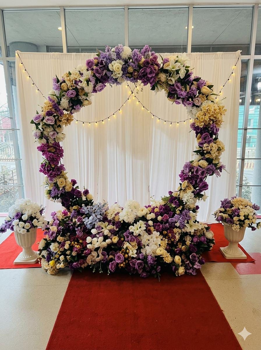 Floral celebration backdrop