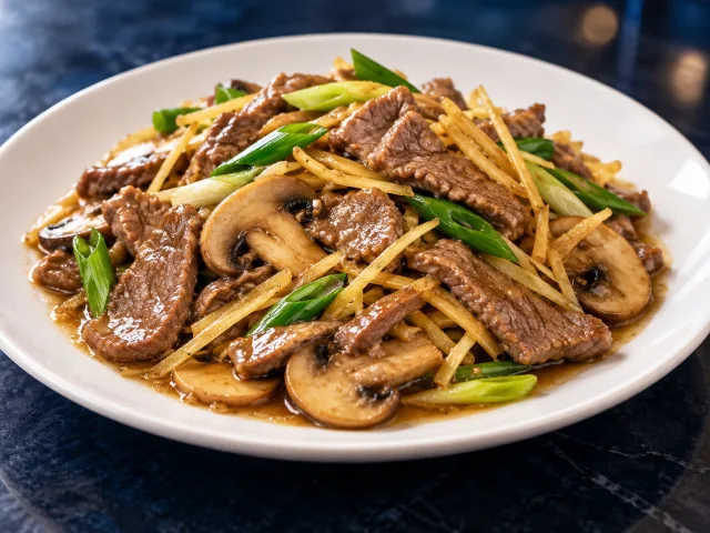 Illustrative image of Thai Beef with Mushroom & Ginger