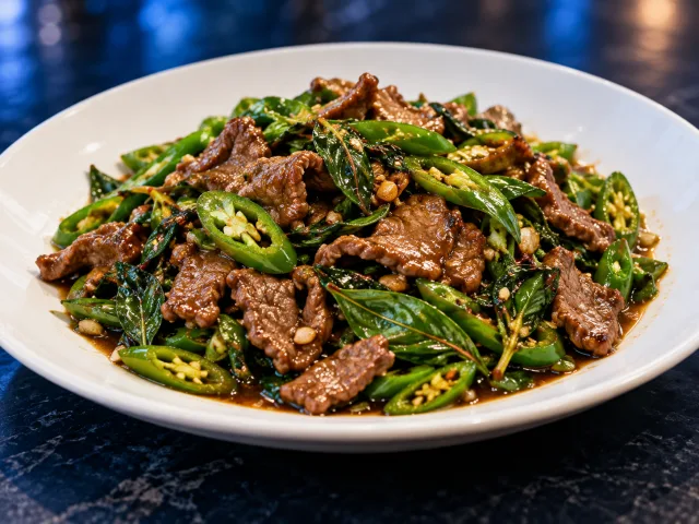 Illustrative image of Thai Beef with Green Chili