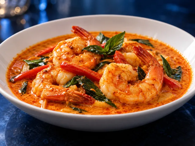 Illustrative image of Thai Shrimp with Red Curry