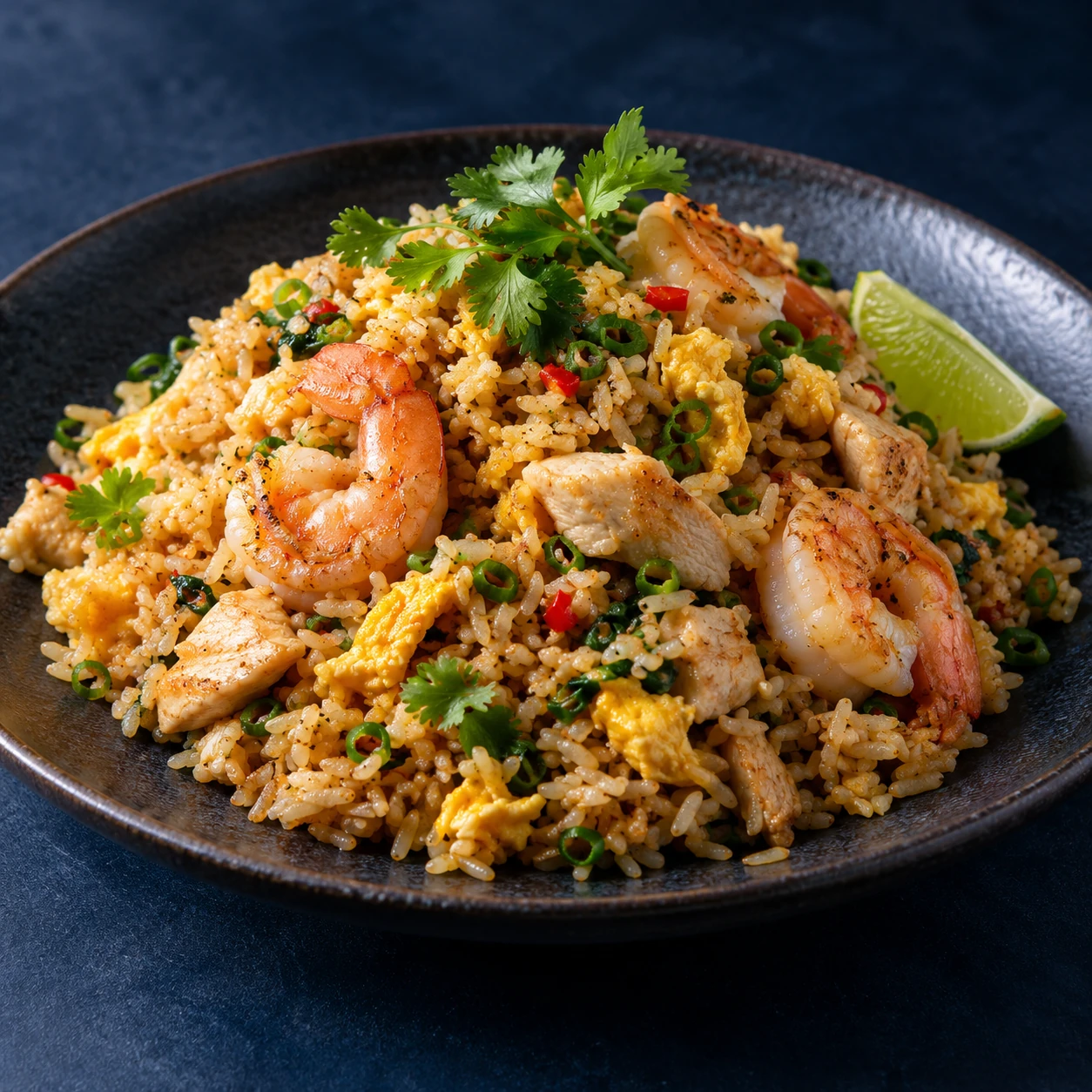Illustrative image of Thai Fried Rice with Egg, Chicken & Prawn