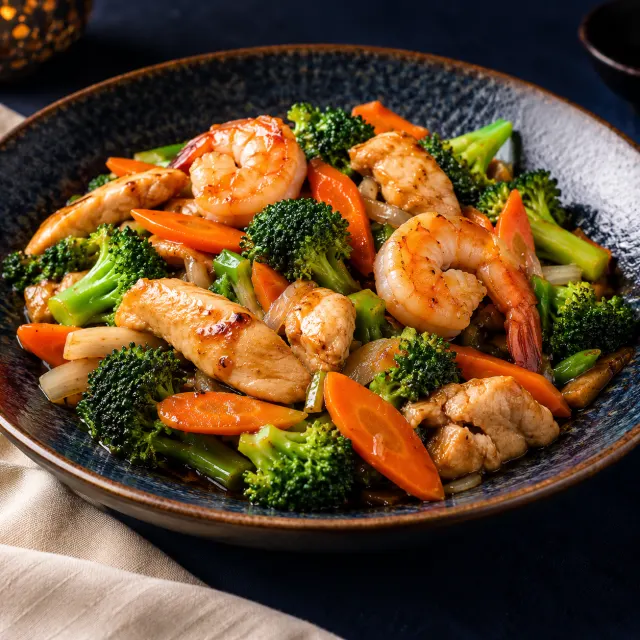 Illustrative image of Vegetable with Chicken or Prawn